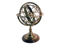 Esfera armilar com base em madeira