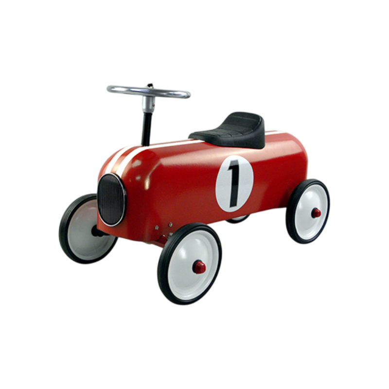 Carrinho de corrida vintage vermelho