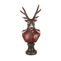 Busto rena castanho e vermelho
