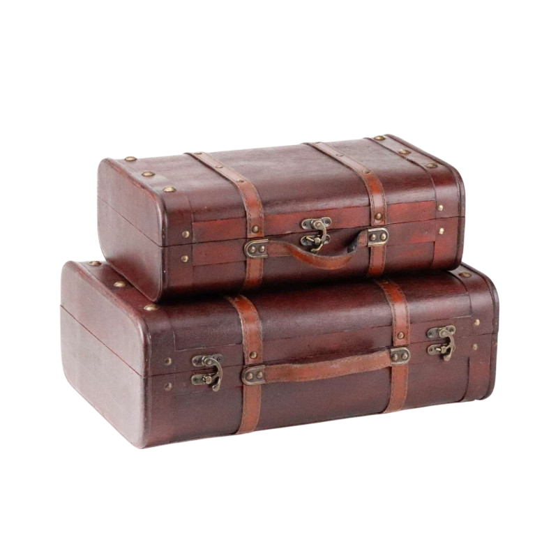 Mala de viagem vintage castanho escuro