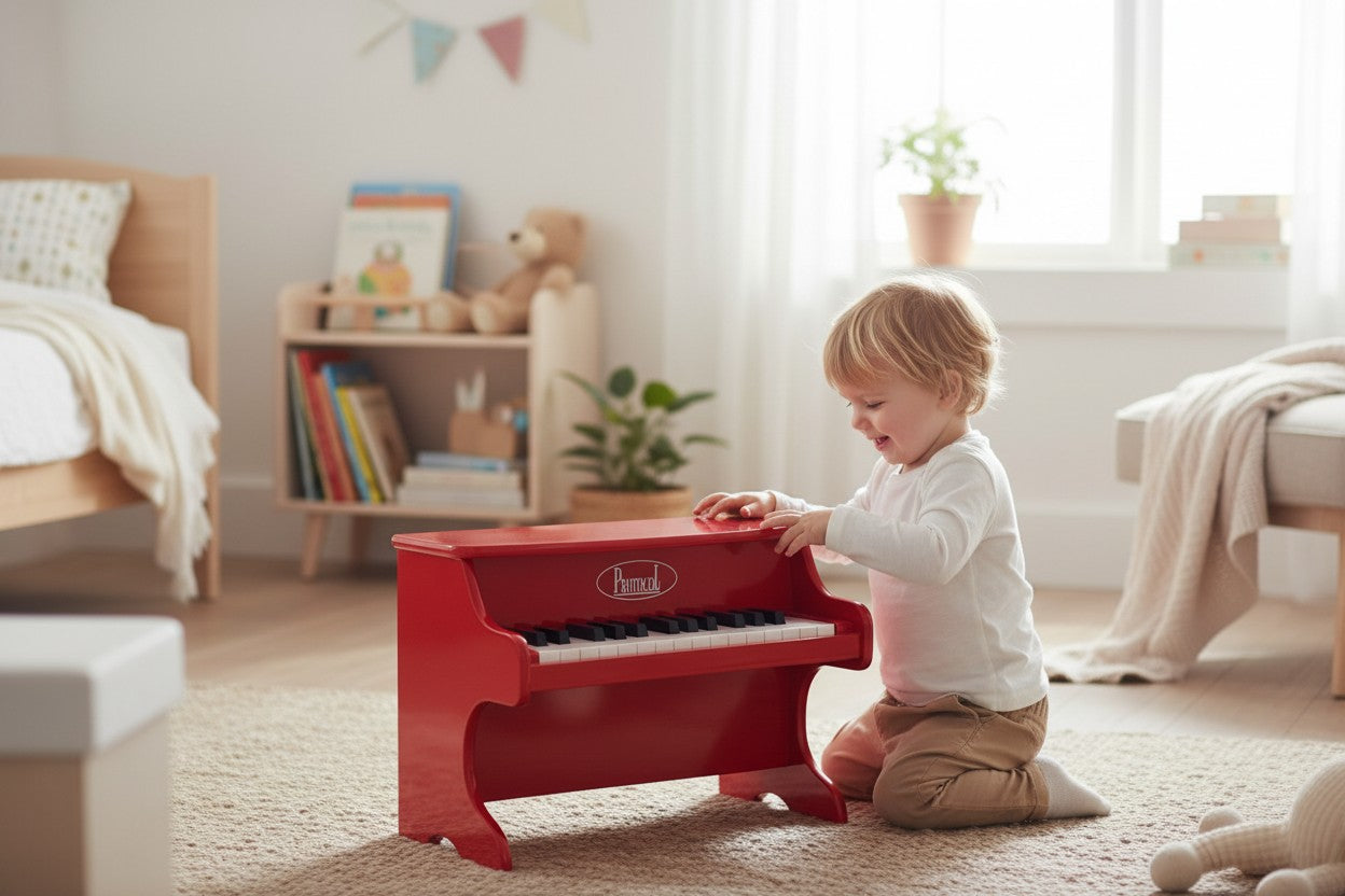 Piano de brincar vermelho