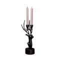 Candelabro cabeça de veado em preto