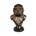 Estatueta de cão castanha