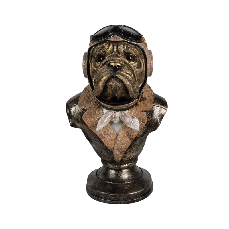 Estatueta de cão castanha