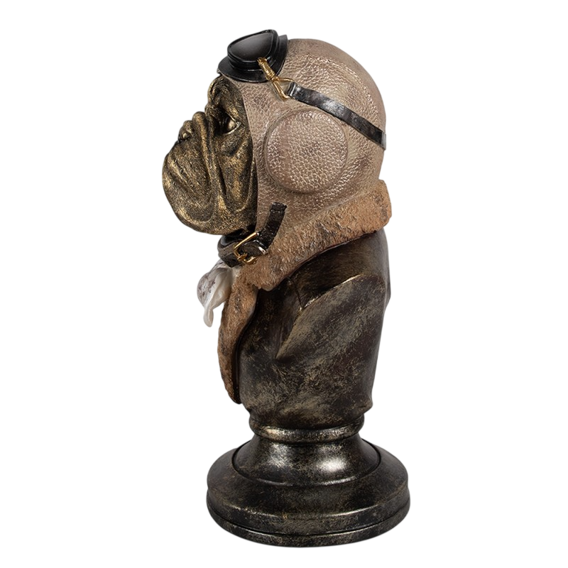 Estatueta de cão castanha