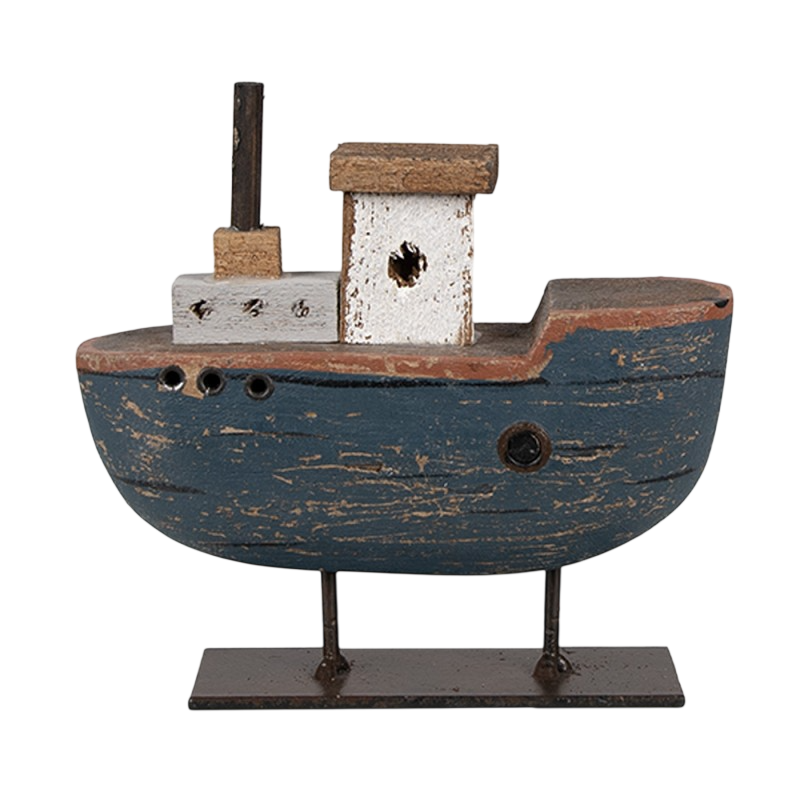 Barco decorativo em madeira