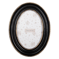Moldura oval em preto rústico