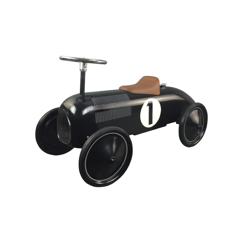 Carro de corrida vintage preto