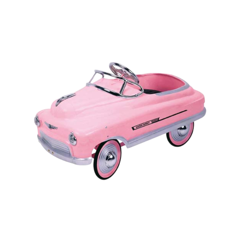 Carrinho de corrida vintage rosa
