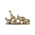 Peça decorativa animais dourada