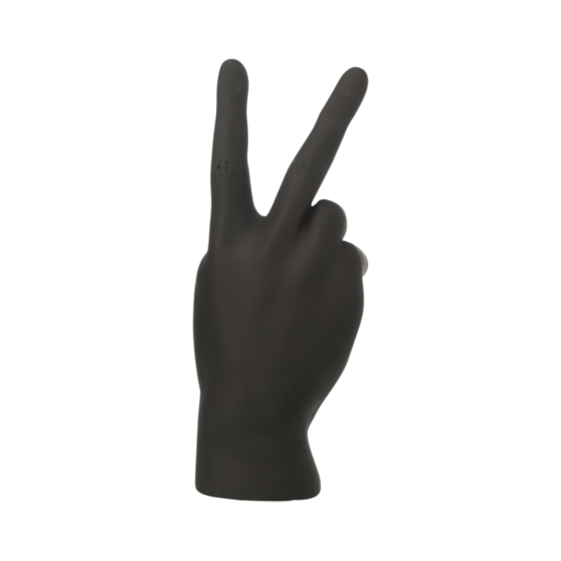 Estatueta de linguagem gestual paz