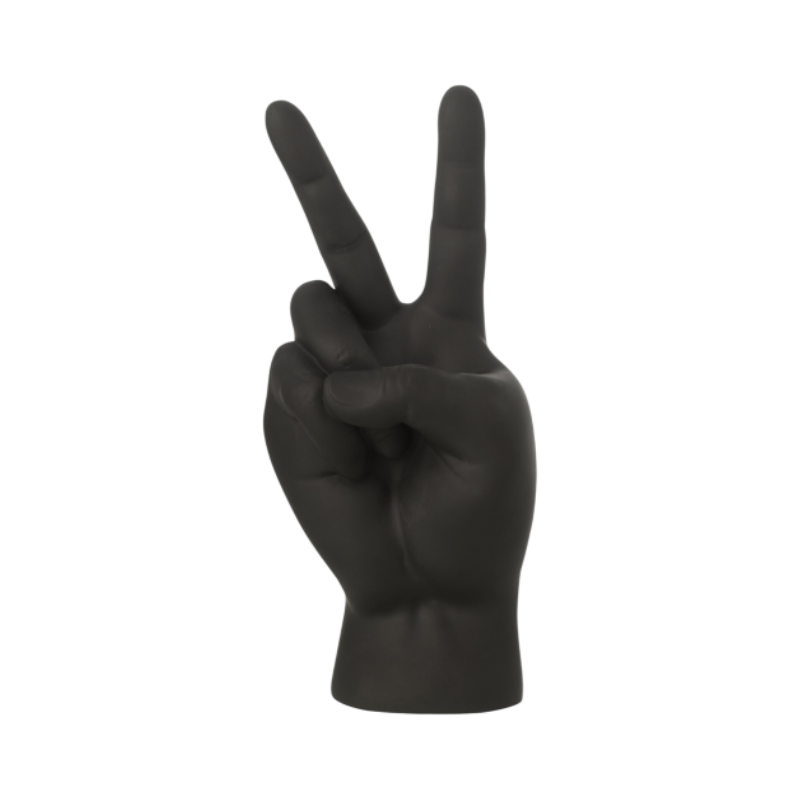 Estatueta de linguagem gestual paz