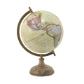 Globo terrestre em amarelo e dourado