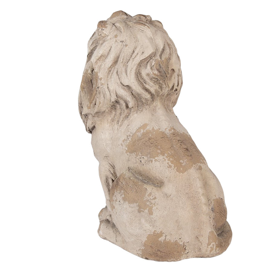 Estátua de leão em cerâmica