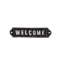 Placa metálica em ferro fundido "Welcome"