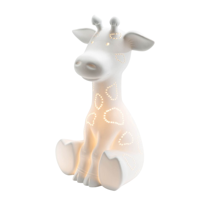 Candeeiro girafa em porcelana