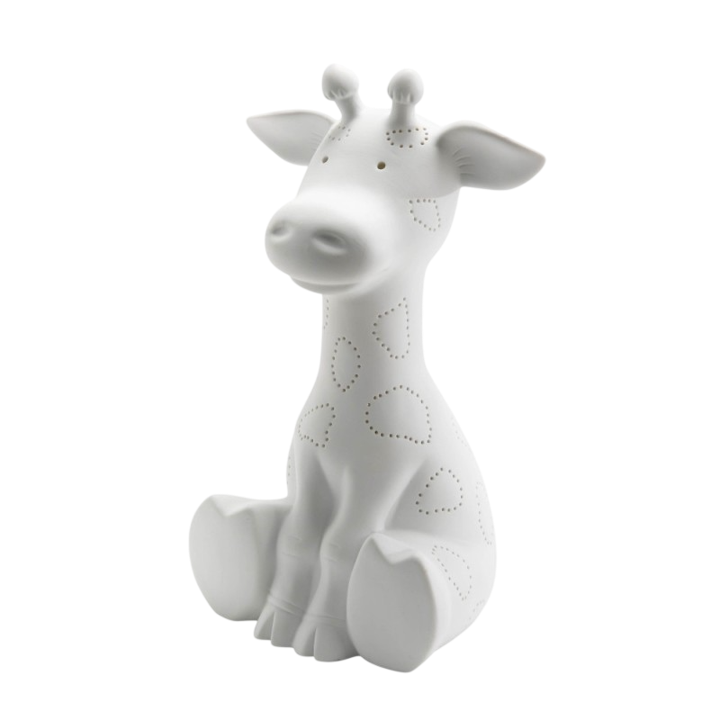 Candeeiro girafa em porcelana