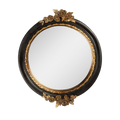 Espelho preto e dourado velho