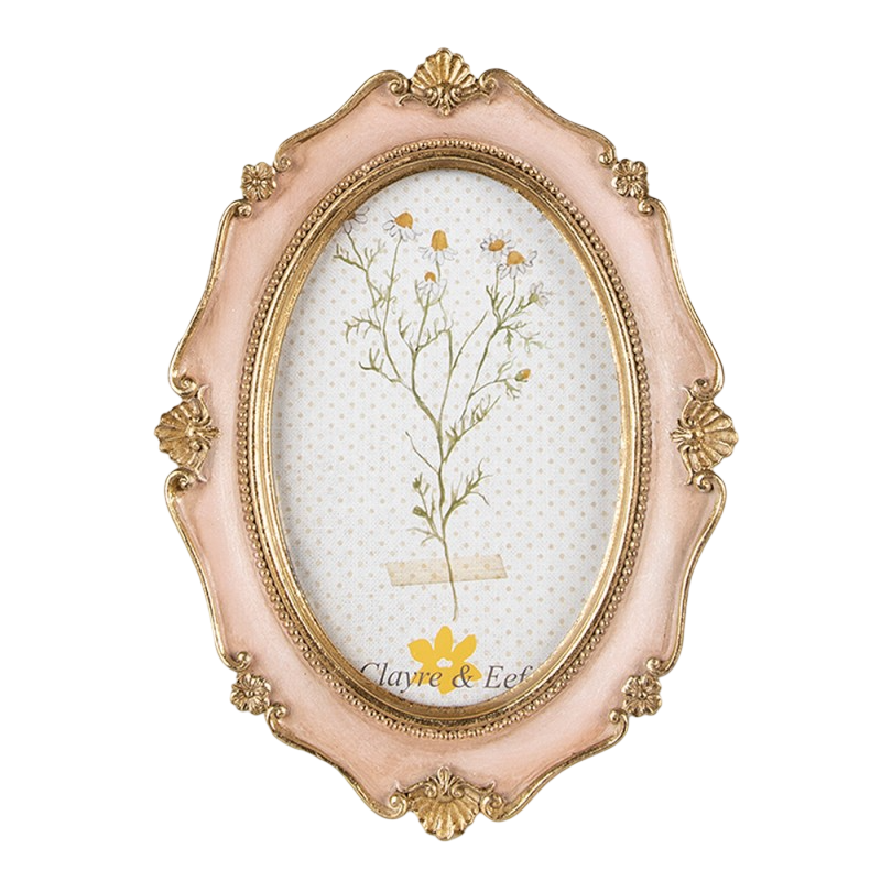 Moldura em rosa e dourado