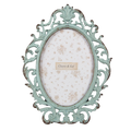 Moldura oval metal verde