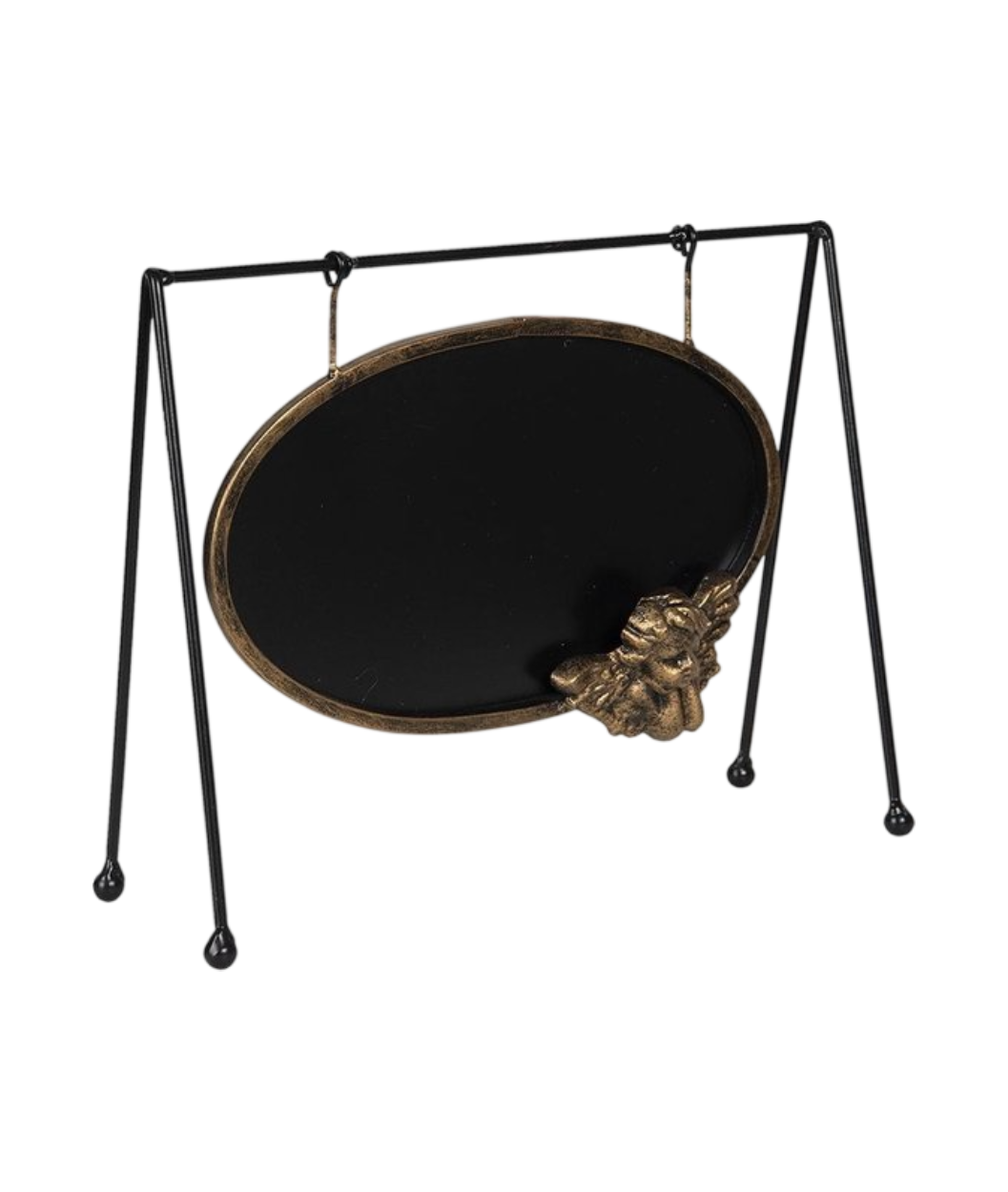 Quadro de giz dourado com anjo