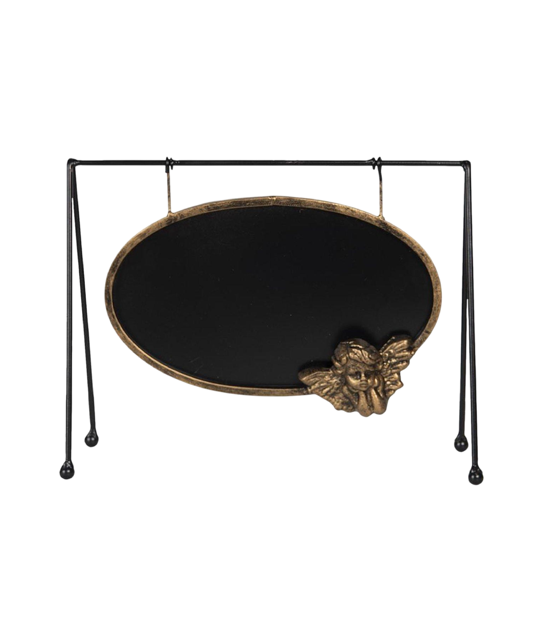 Quadro de giz dourado com anjo