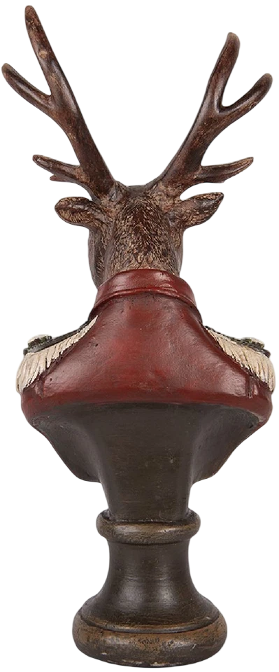 Busto rena castanho e vermelho