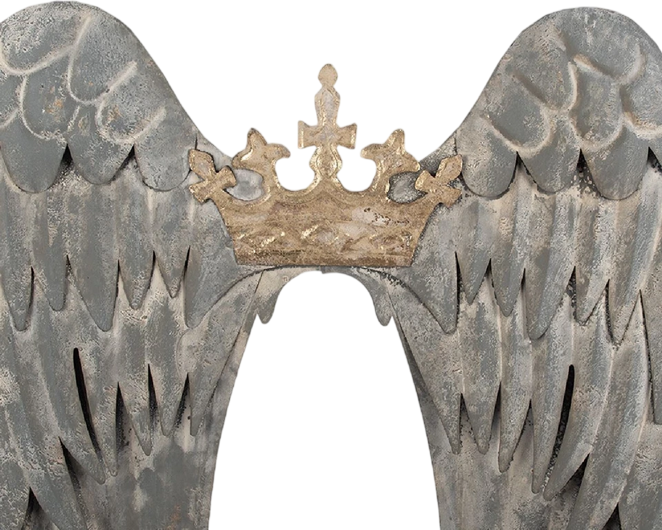 Asas com coroa de parede
