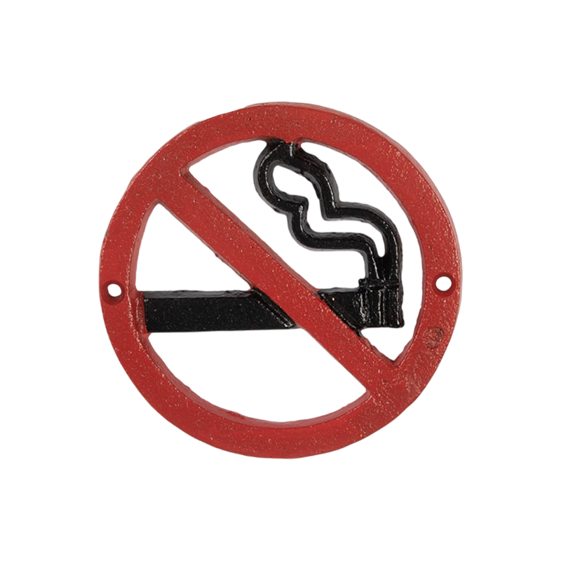 Placa proibido fumar em metal