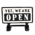 Placa open/closed em metal