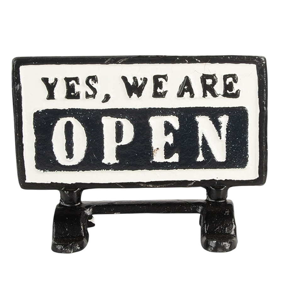 Placa open/closed em metal