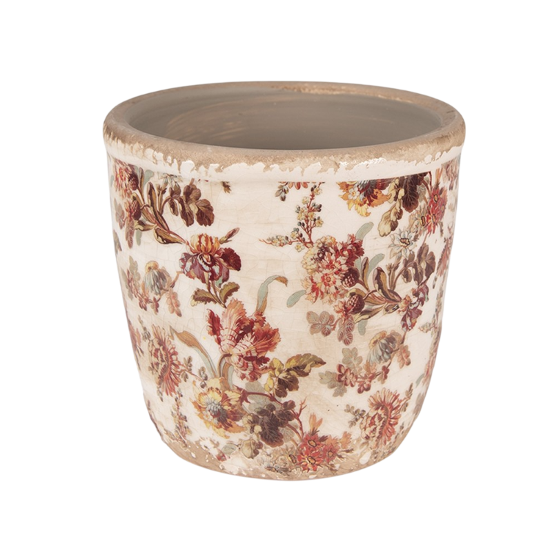 Vaso em cerâmica floral